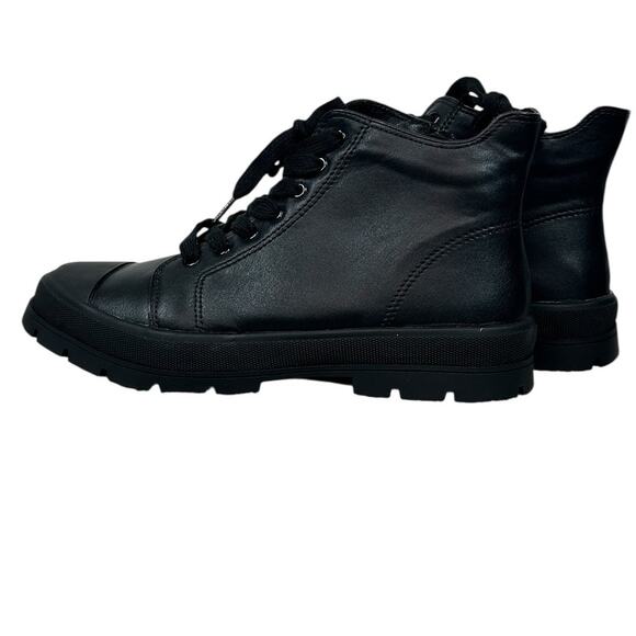 Milocaca Black Lace Up High-Top Side Zip Platform Sneaker Boots Size 11 NWOT - Picture 11 of 16